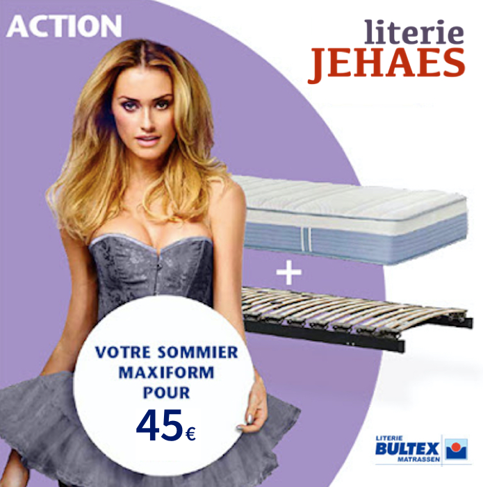 Promo lit bultex jehaes. Un sommier plus un matelas pour 45 euro bultex