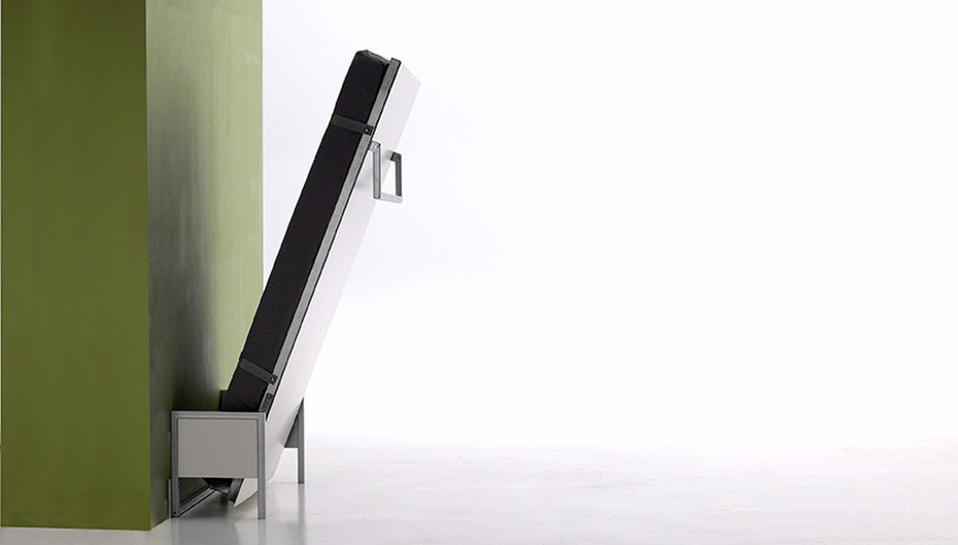 LIT ESCAMOTABLE BOONE CUBED sur un mur vert