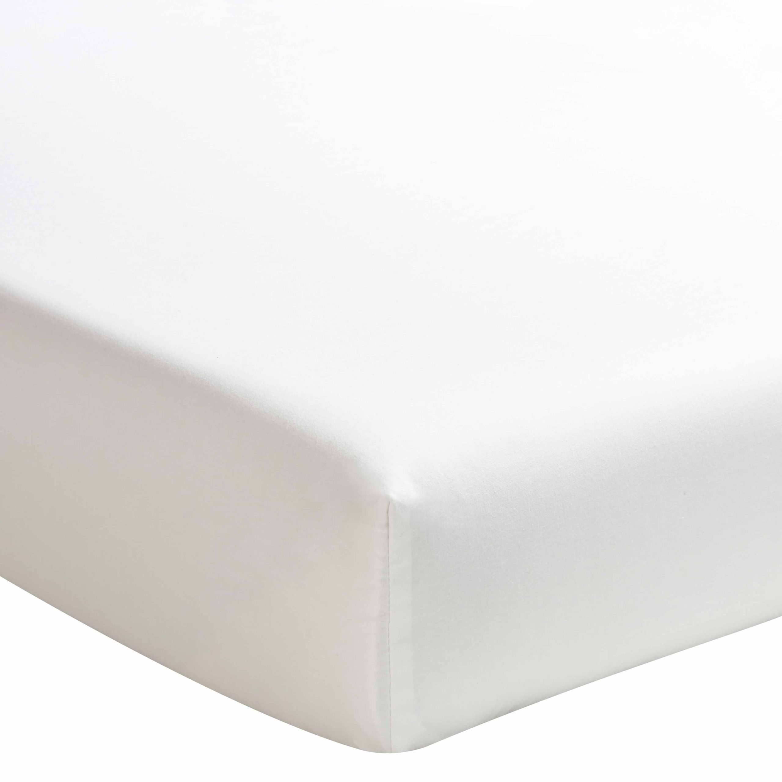 DRAP HOUSSE ESSIX PERCALE COTON blanc