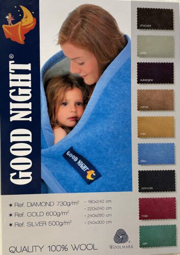 COUVERTURE GOOD NIGHT DIAMOND différente couleur