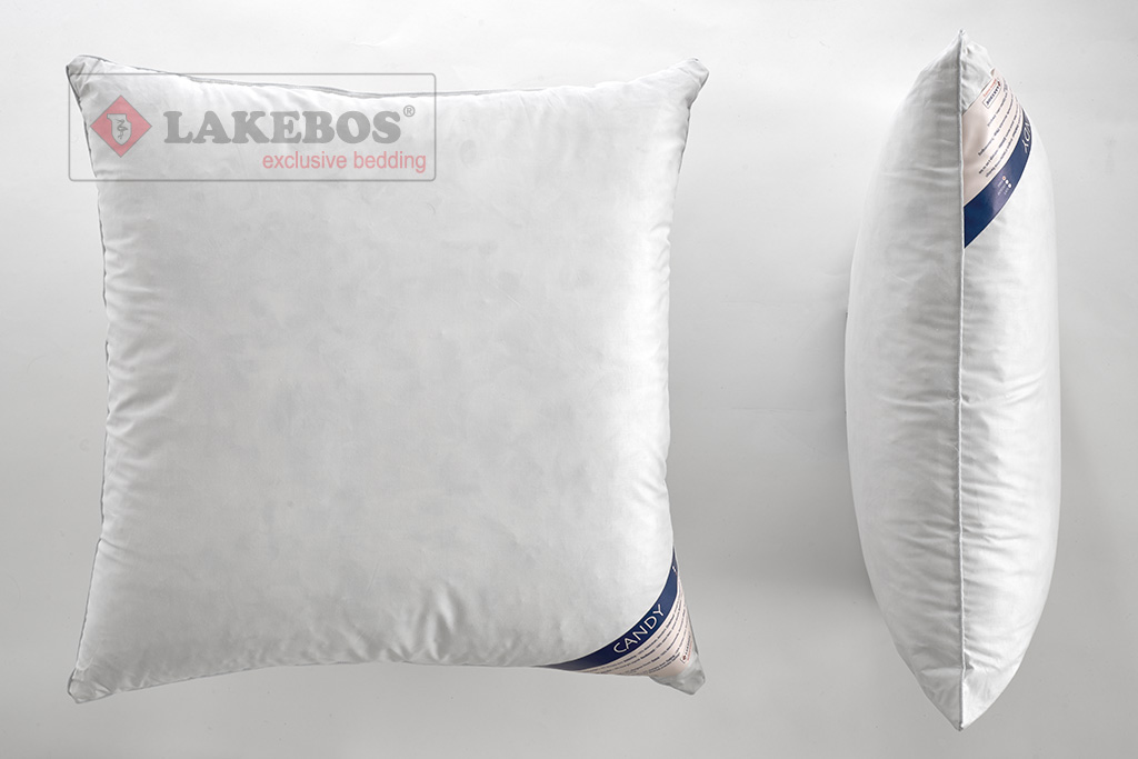 OREILLER LAKEBOS REMBOURRAGE DUVET carré blanc 60x60