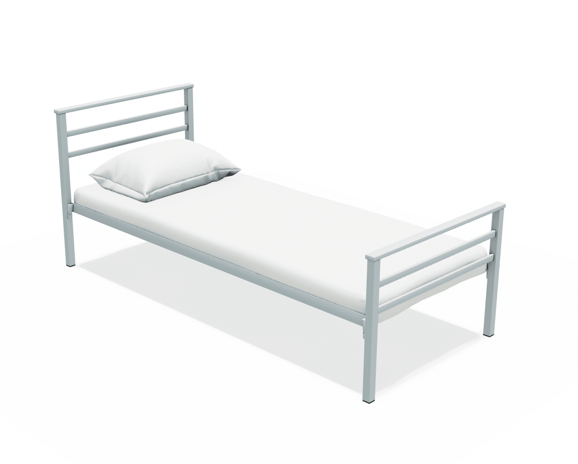 Cadre de lit blanc 80x200 avec oreiller et matelas