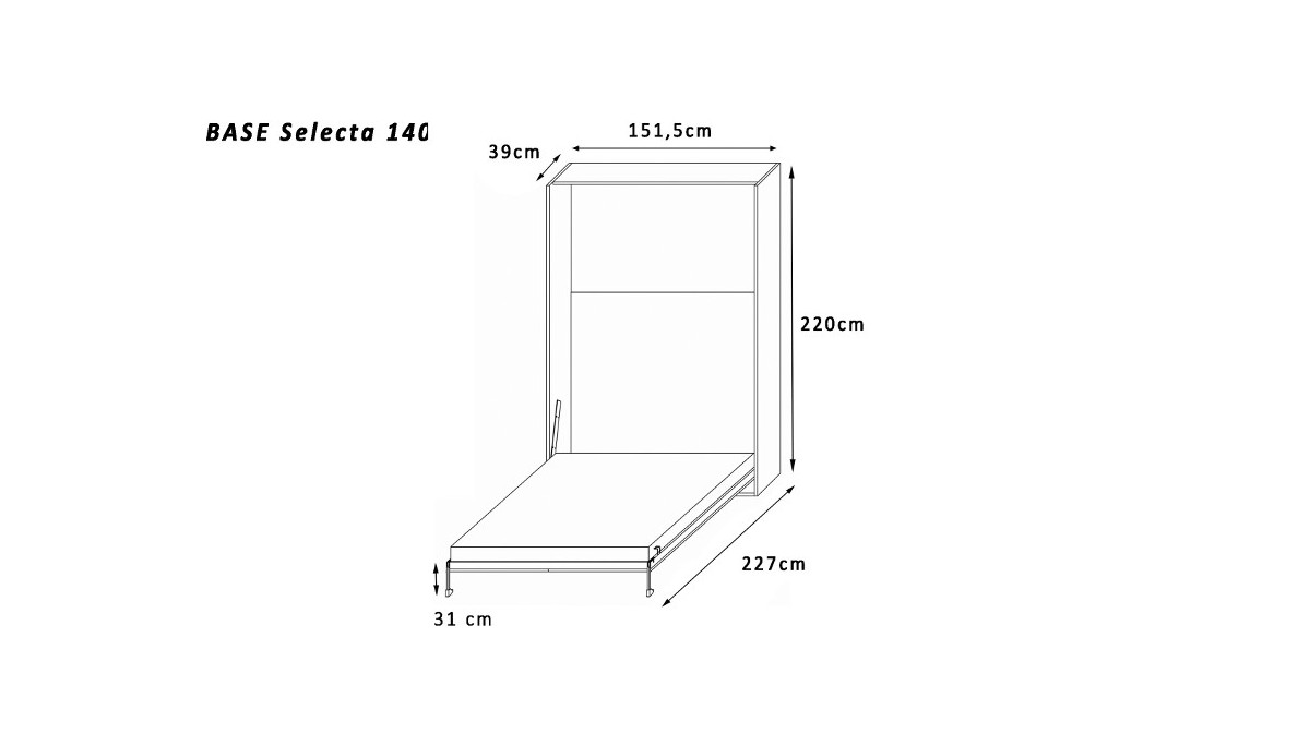 Lit escamotable Boone armoire plan