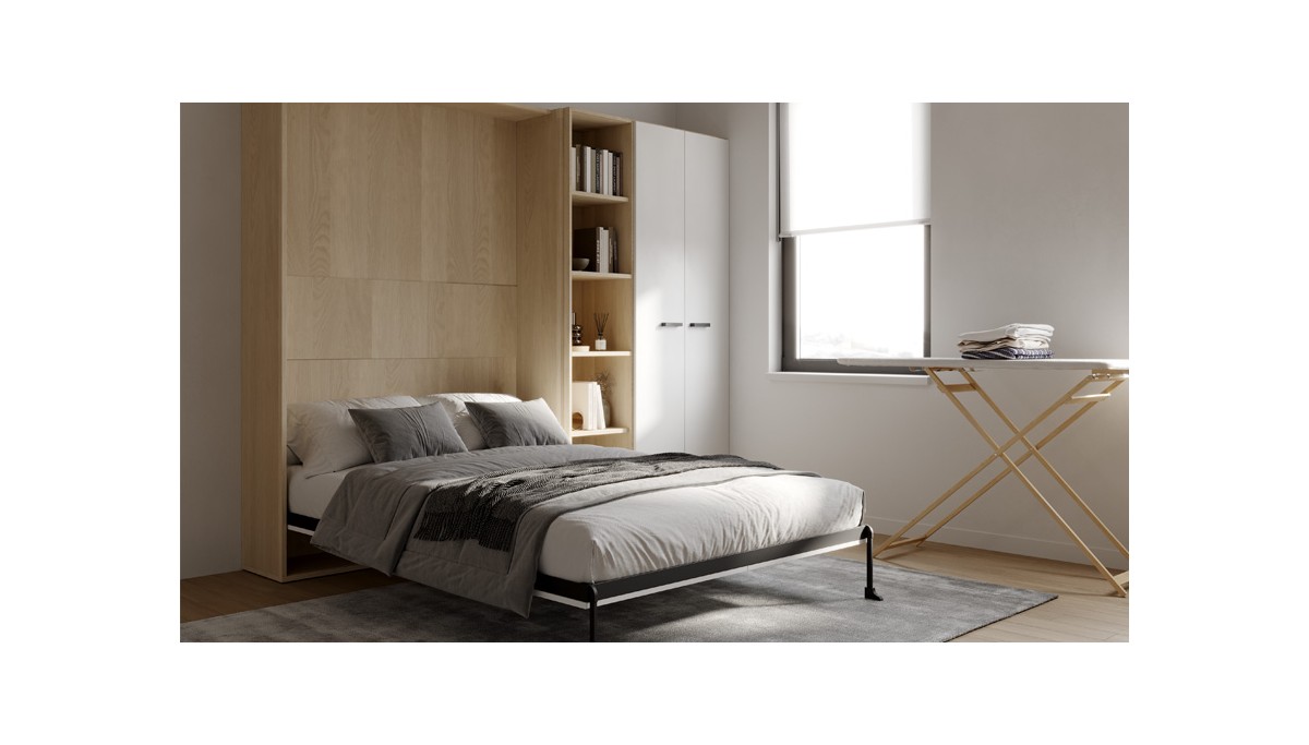 Lit escamotable Boone armoire — Literie Jehaes Magasin de Matelas